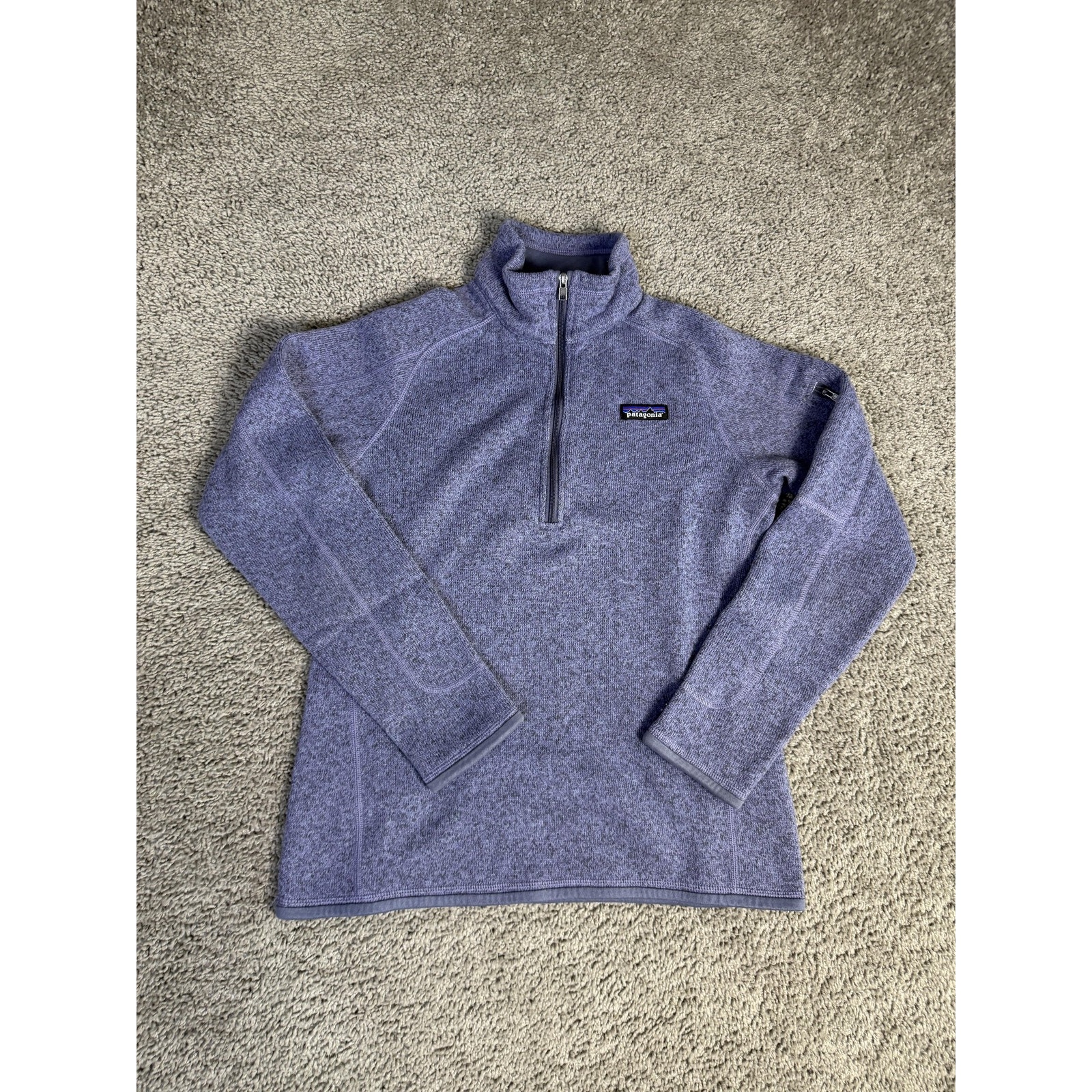 Patagonia Better Sweater Womens S Violet Blue 1/4 Zip Jacket Collared Fleece